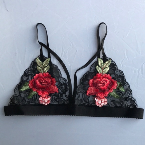 New Rose Appliqué Bralette - Picture 3 of 7